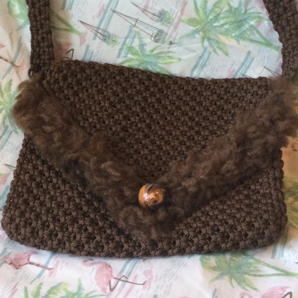 1970’s style macrame shoulder bag. - Picture 2 of 7